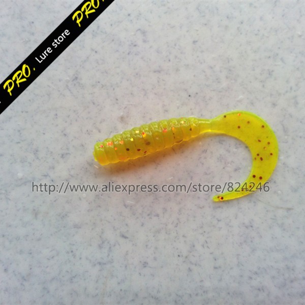 10pcs/lot Artificial Soft Lure 45mm 0.8g Bait Worm Shad Silicone Vivid Fishing 