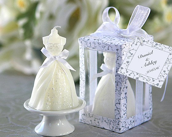 4 pcs lot Elegant Wedding Gown Candleswedding gifts souvenirsweding 
