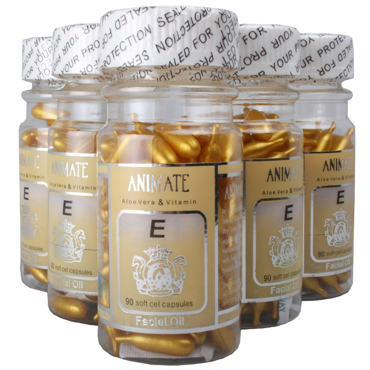 ANIMATE Aloe Vera & Vitamin E Facial Oil 60 Soft Cel Capsules 90ml/g