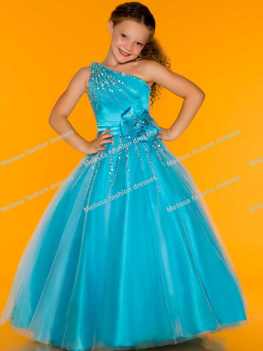 ... line custom made one-shoulder cheap crystals 11 year old prom dresses