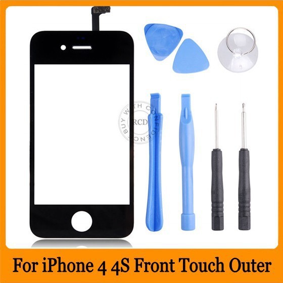 Black-Front-Glass-Lens-Touch-Screen-Digitizer-For-iPhone-4-4S-Replacement-for-Lcd-Screen-Opening