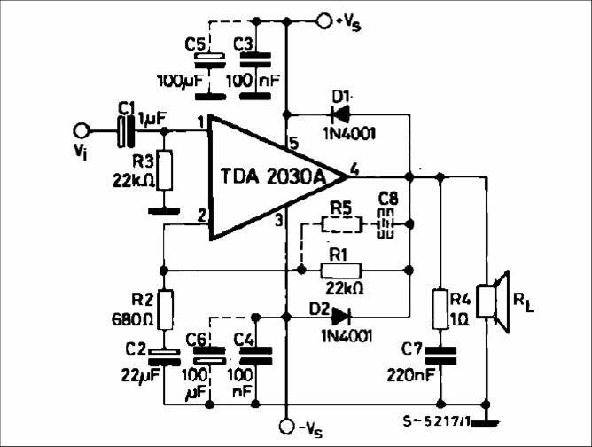 Схема включения tda1308