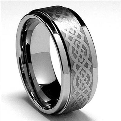 Wholesale Guaranteed 100 Mens Tungsten Carbide Celtic Wedding Band Ring 