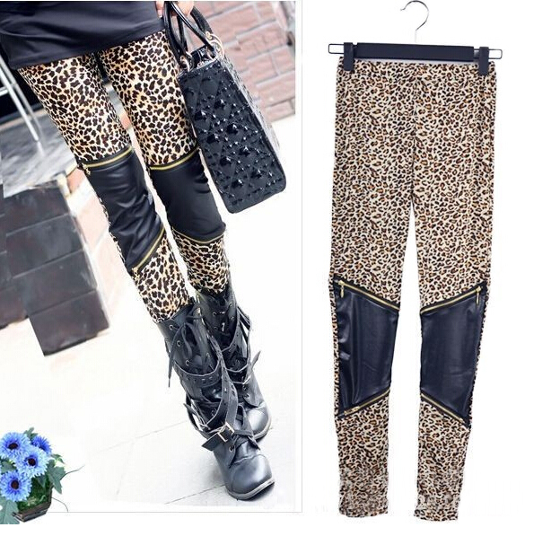 New Women\'s Sexy Fashion Pants Charm Leopard Stitc...