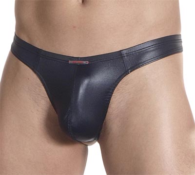 Olaf benz faux leather ding pants male panties