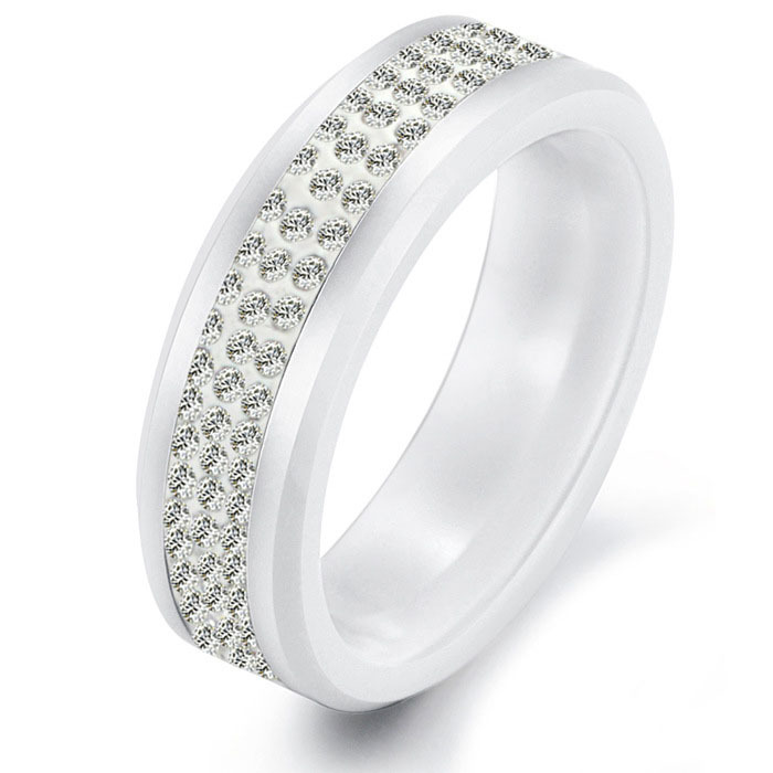 Fashion Bijoux Crystal Ring Vintage Jewelry Cerami...