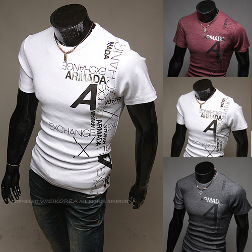Free Shipping!2014 Fashion Brand Male Cotton T-Shi...