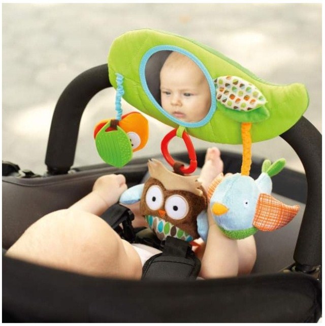 Fashion infant child baby mirror plush doll educational toys
