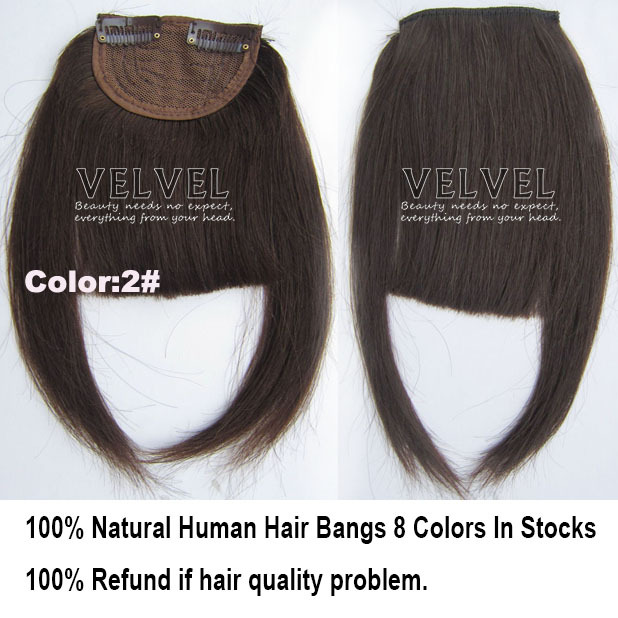 8 Colors+Free Shipping 100% Human Hair Bangs Fring...