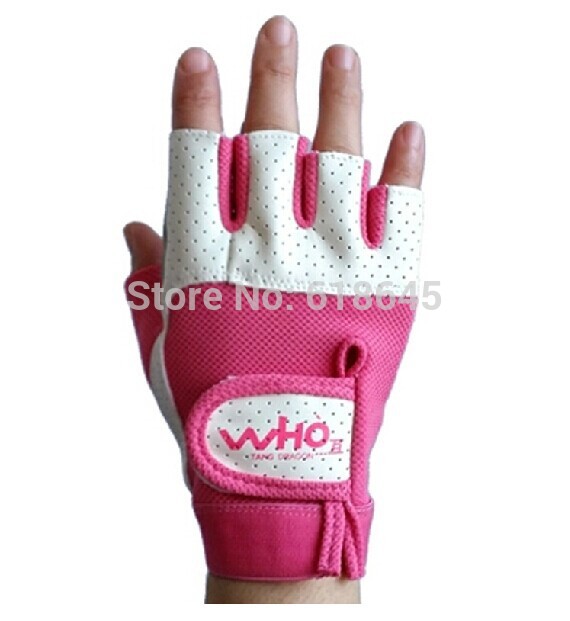 Female fitness sports gym half finger gloves spor...