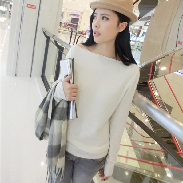 2014 spring pure cashmere sweater o-neck all-match...