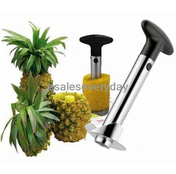Steel Fruit Pineapple Corer Slicer Peeler Cutter P...