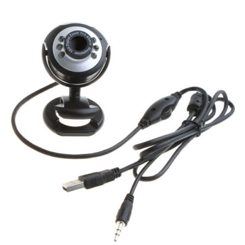 New USB 2.0 Webcam 6 LED HD Camera Web Cam + MIC F...