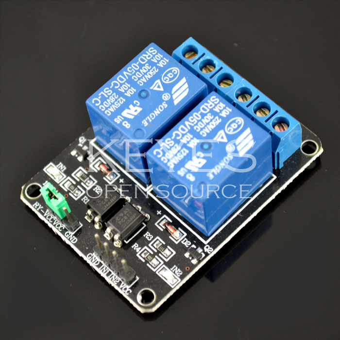 Free shipping! New 5V 2 channel relay module ( bla...
