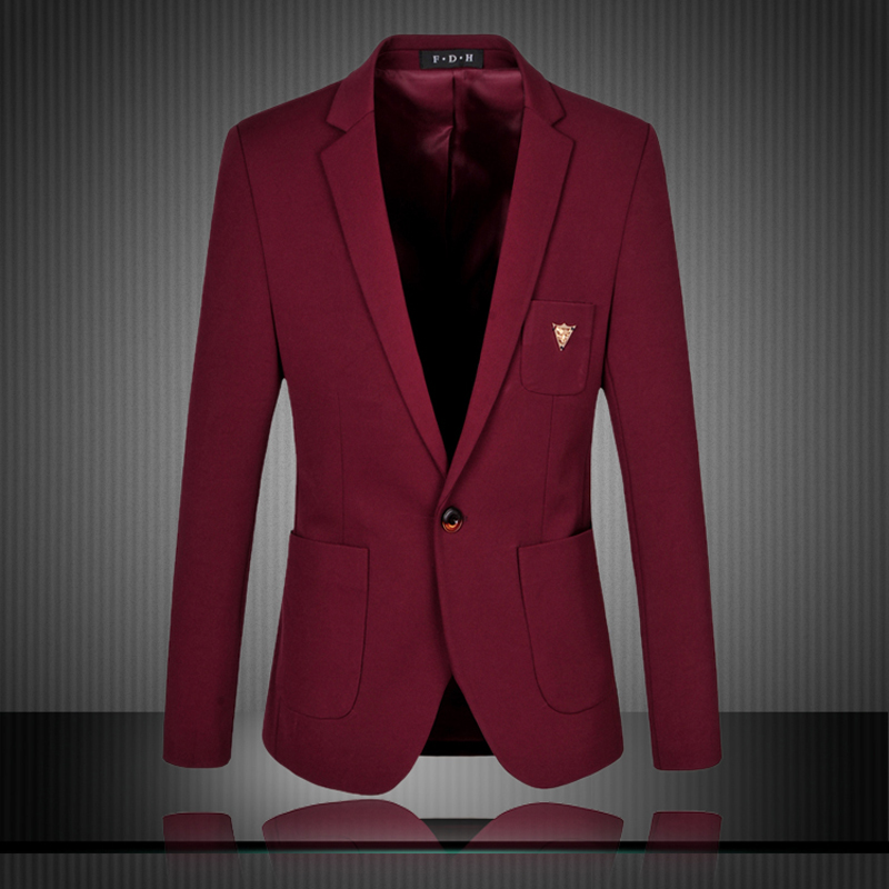 Mens Blazer 2014 New Arrival Autumn Suits Jacket For Men Solid Color Blazer Men Fashion Slim Fit Man Jacket Plus Size 5XL 6XL