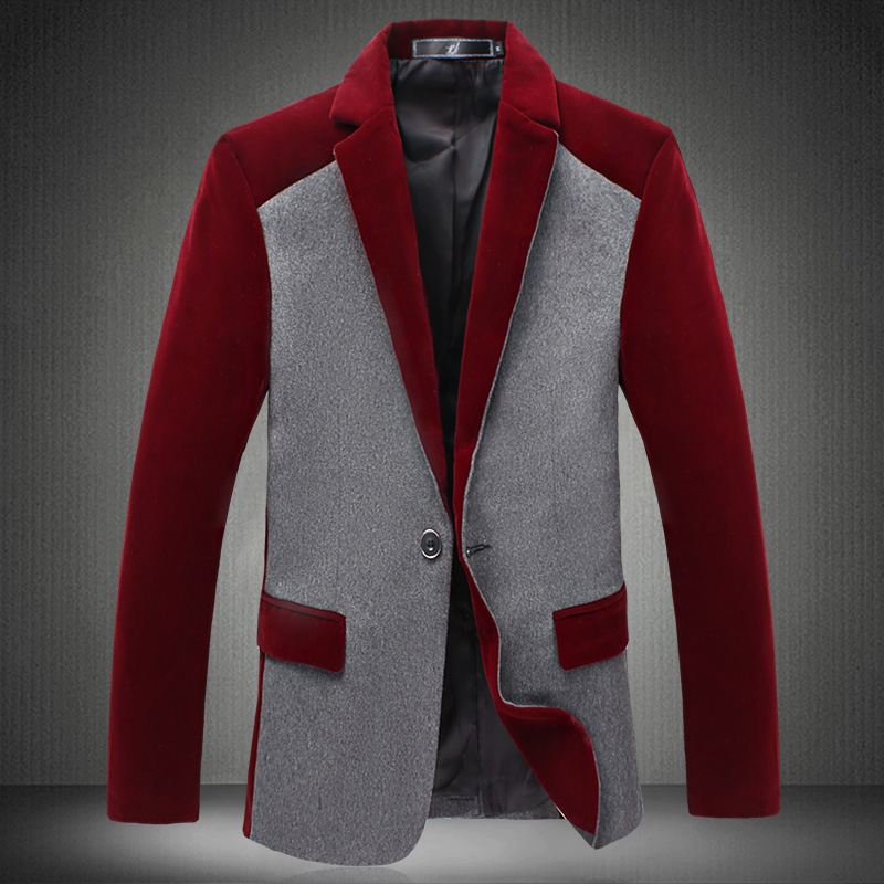 Hot-Selling 2014 New Design Blazer Men Autumn Slim Suits For Men Fashion Casual Suit Jacket Plus Size 5XL 6XL 3 Colors