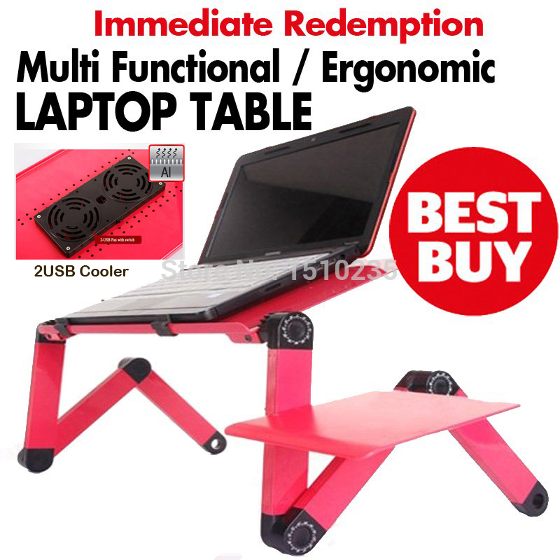 Multi Functional Ergonomic foldable laptop table f...