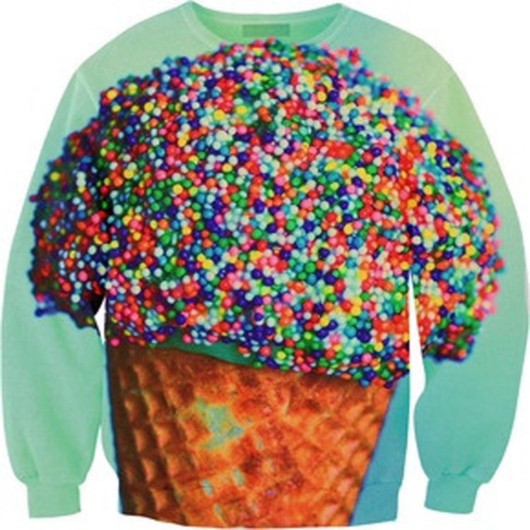 2015 Freeshipping Print Pullovers Sweatshirt Hot New Fashion Ladies Digital Natural Beautiful T Shirt Hoodies Sweatshirts G1 