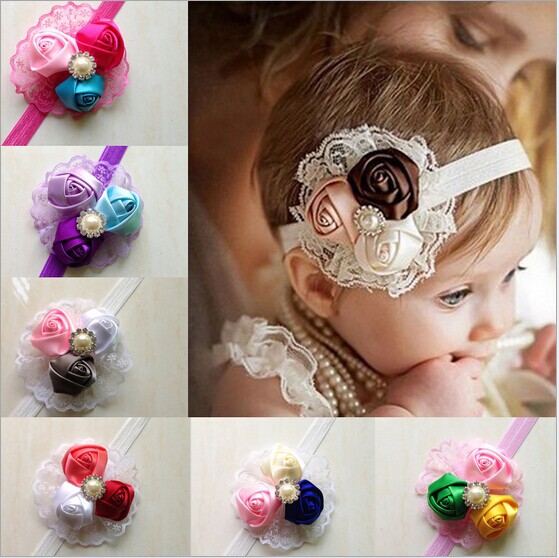 12pcs/lot new fashion Infant flower headband Babie...