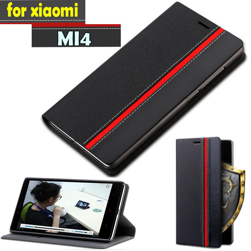 New for xiaomi 4 Case Ultra thin Leather flip cove...