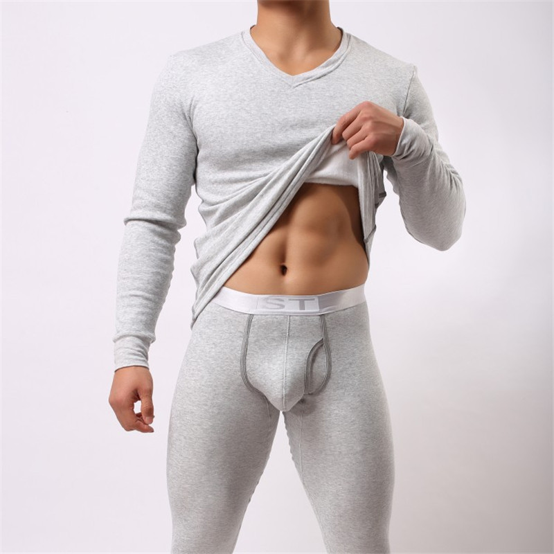 Hot Sale! Men\'s Sexy Fleece Thermal Underwear Sets...