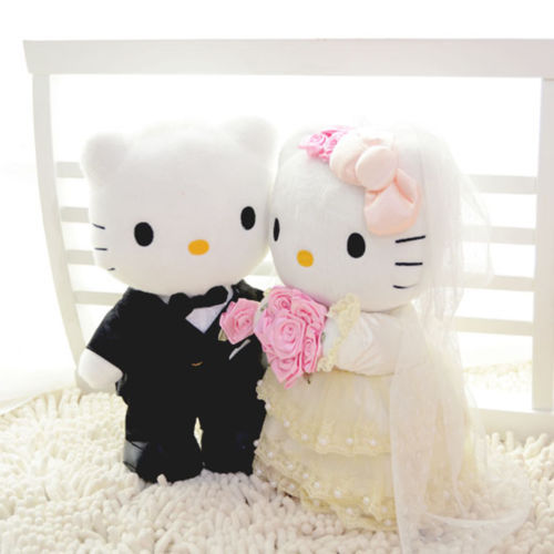 hello kitty wedding plush