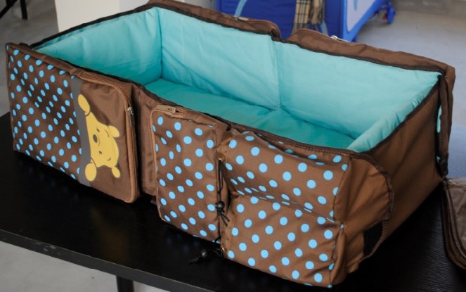 Portable nappy bag baby bed nylon soft mum should...
