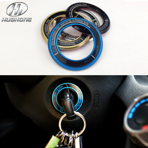 Car metal ignition key decoration sticker keyhole ...