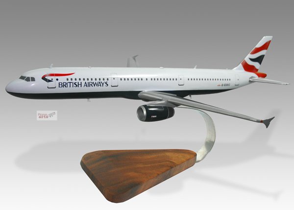 British Airways Airbus_A321_British_Airways_Wood_Desktop_Airplane_Model