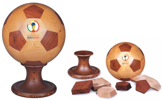 Wooden Handicraft Soccer Ball (South Korea)