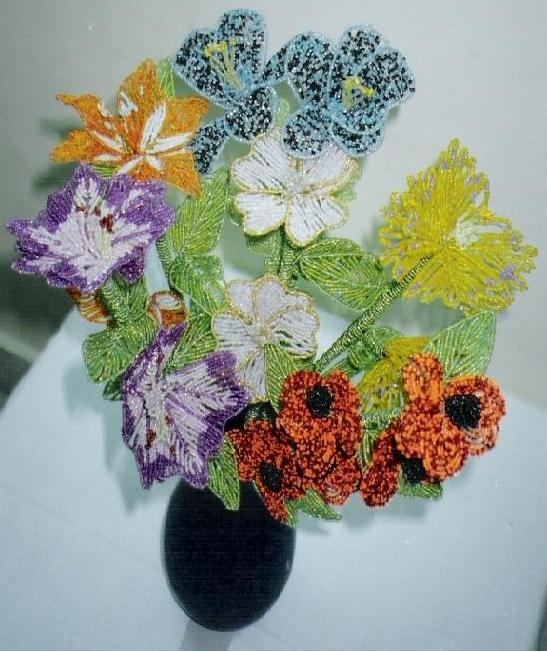 beaded flowers manner