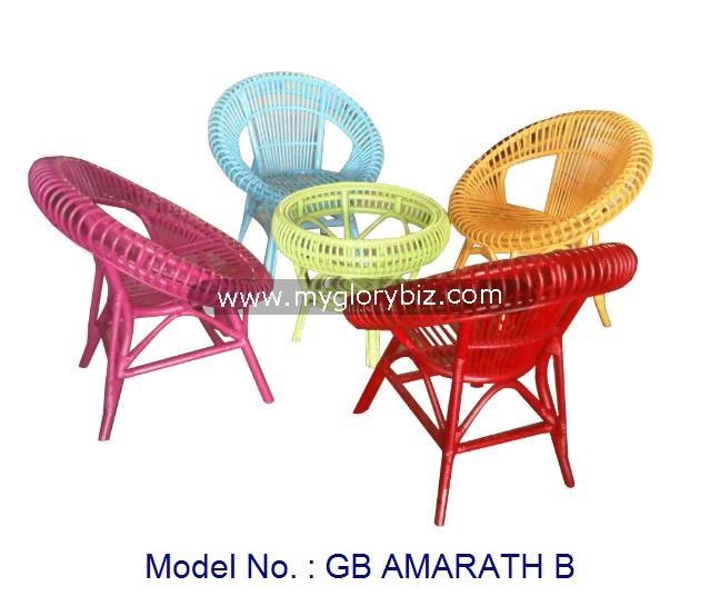 Мебель ротанга, крытый ротанг, цветастый комплект ротанга