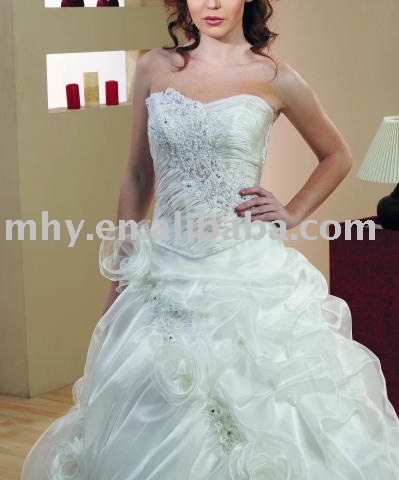 Descriptionwe are manafacturers of wedding dress we can make any style of