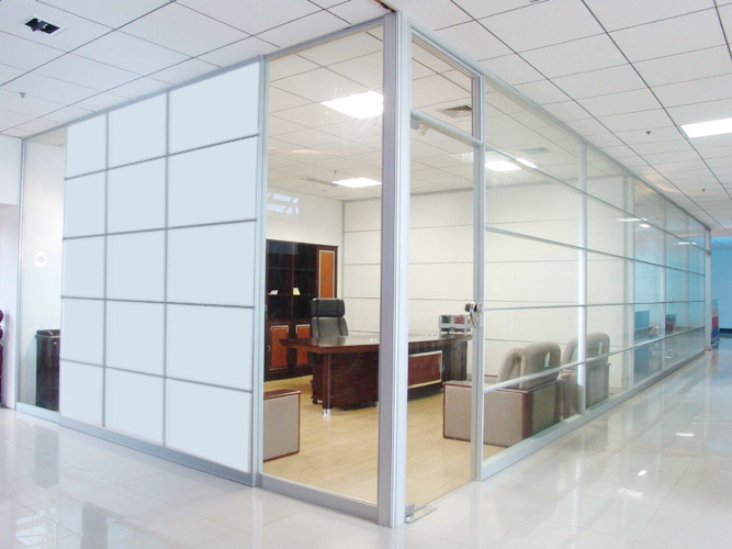 partition wall GG-001-01. Aluminum frame with fabric/MFC/PVC/solid 