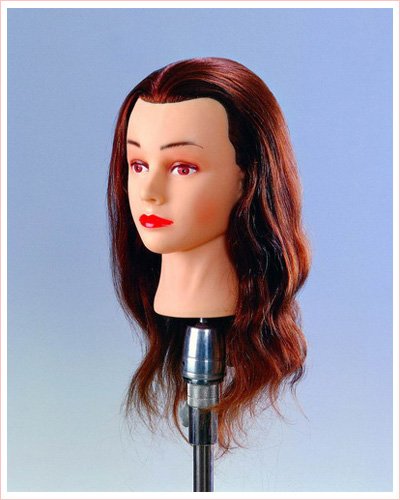 Lesson Wig/training head/hair mannequin head. 100% human hair quality, Brown