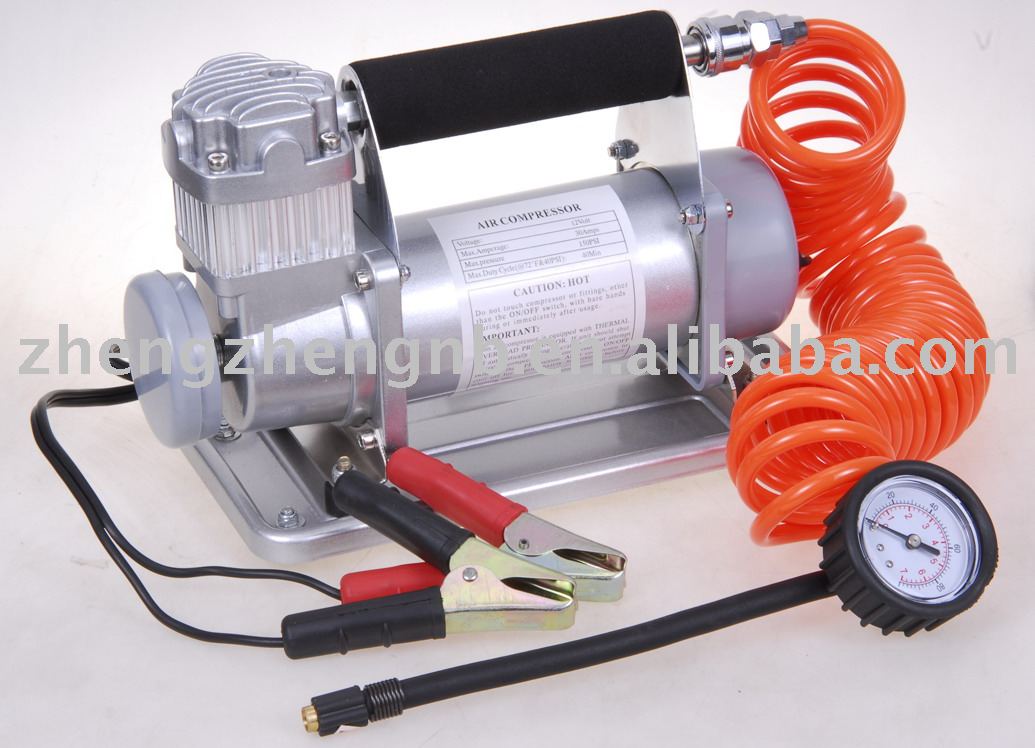 mini air compressor: 1>Sand tray included and metal gauge 2>4m air hose with 