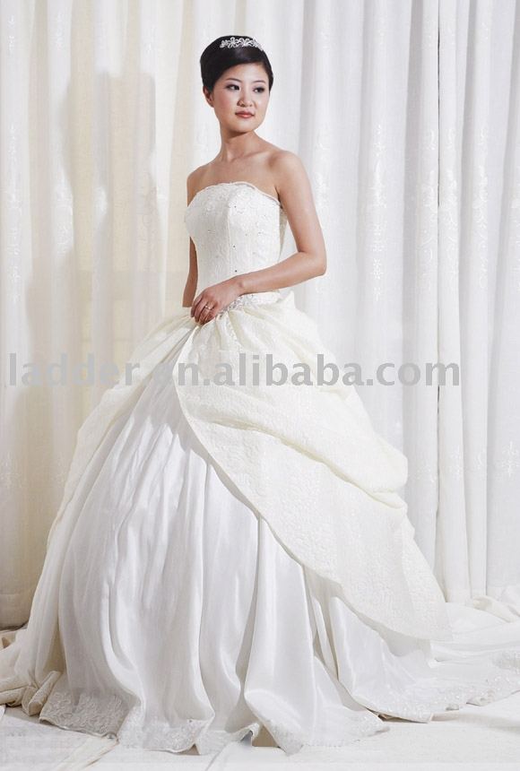 Cotton Silk Wedding Dress Ball 1258754677