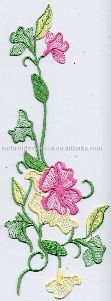 remiendos bordados de las flores para los pedazos de la blusa o el ...