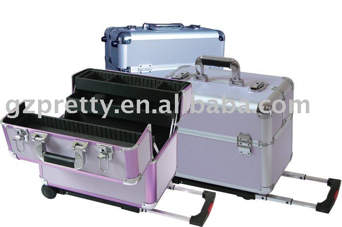 Makeup cases. Pfrofessional style. Aluminum frame. Density hardboard