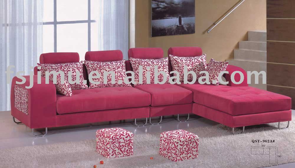 sofa sectionnel de meubles de réception à la maison de tissu