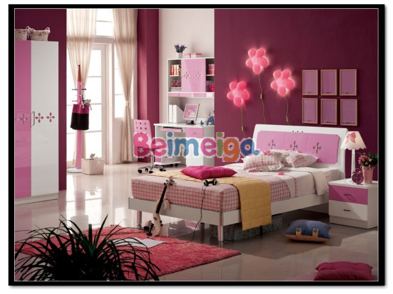 Mdf детская мебель/девочек кровать/в спальне подростка множеств в фиолетовый