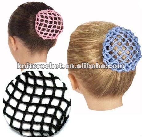 Bollos Pelo on Crochet El  Stico De La Cinta Cubre Bollo  Crochet Snood Pelo Bun Net