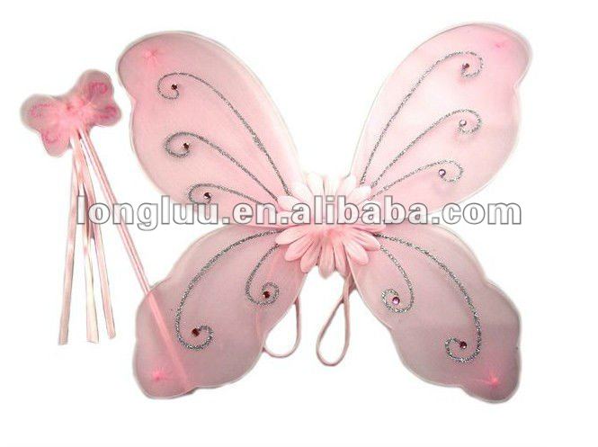 make how Fairy DRESS 12 WINGS UP GIRLS about wings fairy BUTTERFLY nylon to Costume Party Details