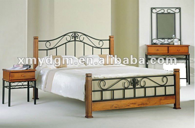 hotsell ёелеза спальные мебель древесины сообщение с металлический каркас