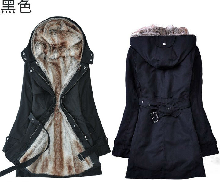 год faux подкладка мех женщин зима теплая длинной шубе куртки одежда