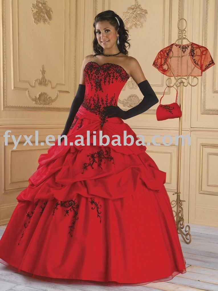 red wedding dress WD0715 US 20619 US 20619 piece
