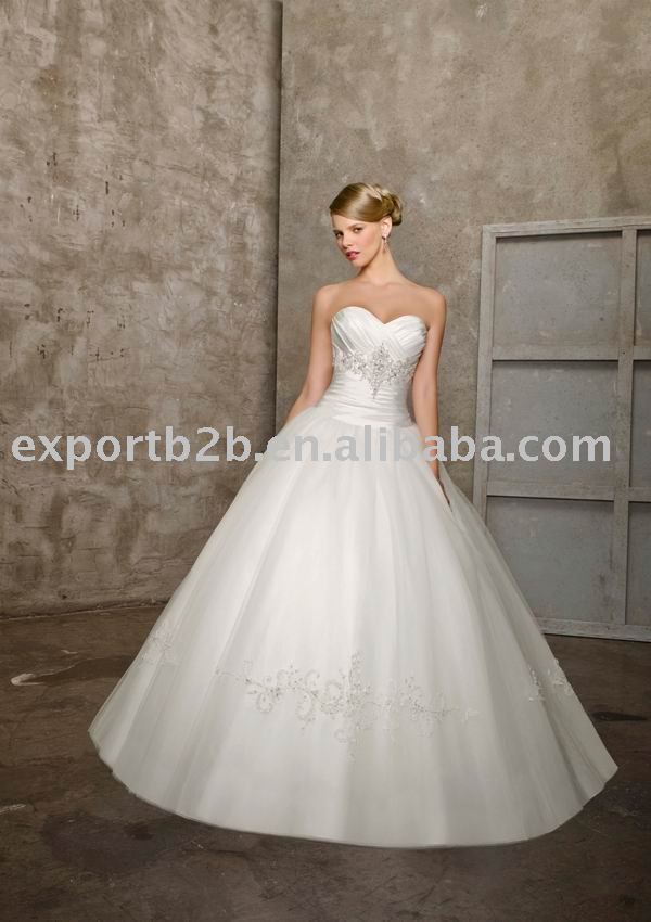 2010 new arrival sleeveless tulle bridal gown wd10001 