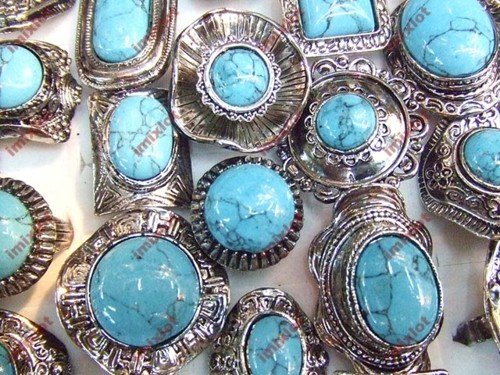 wholesale turquoise silver P rings free shipping wedding rings jewelry ring