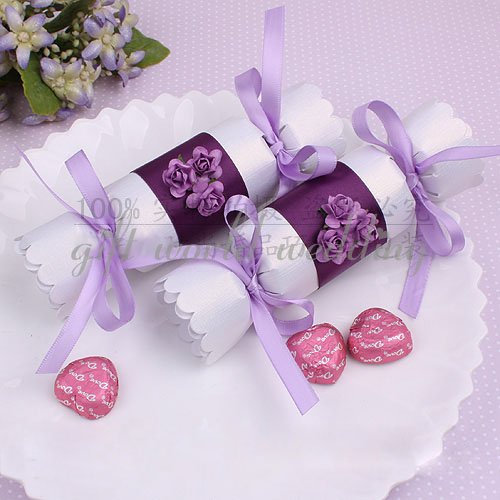 gift box 8cm wedding gift box silver purple wedding candy box200pcs per 