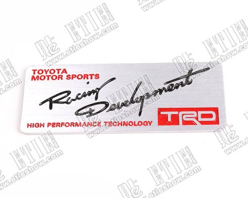 toyota logo design. TOYOTA TRD Aluminum Car logo